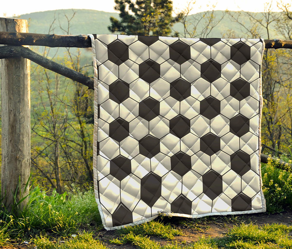 Soccer Ball Print Quilt