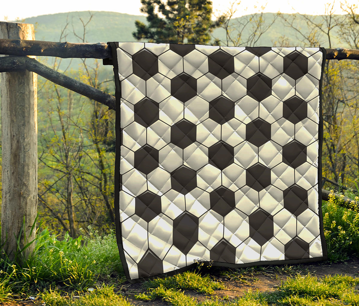 Soccer Ball Print Quilt