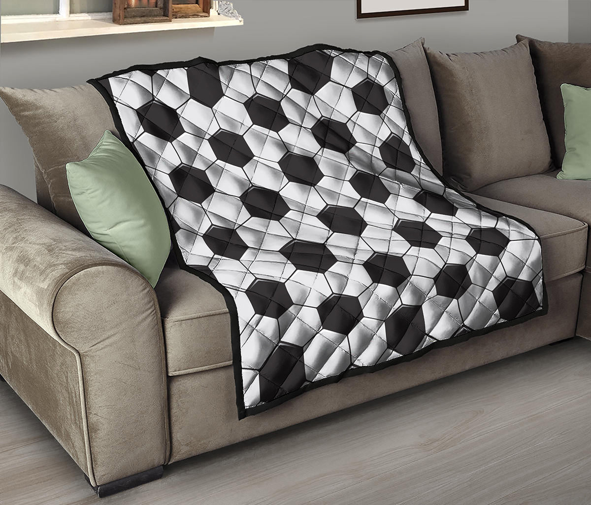 Soccer Ball Print Quilt