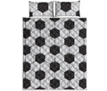 Soccer Ball Print Quilt Bed Set