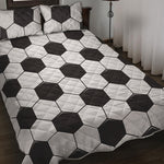 Soccer Ball Print Quilt Bed Set
