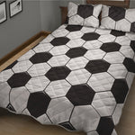 Soccer Ball Print Quilt Bed Set