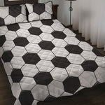 Soccer Ball Print Quilt Bed Set