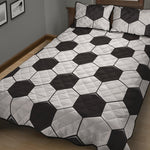 Soccer Ball Print Quilt Bed Set