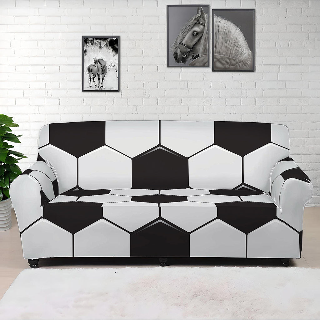 Soccer Ball Print Sofa Cover