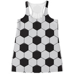 Soccer Ball Print Women's Racerback Tank Top