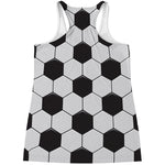 Soccer Ball Print Women's Racerback Tank Top