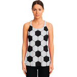 Soccer Ball Print Women's Racerback Tank Top
