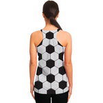 Soccer Ball Print Women's Racerback Tank Top