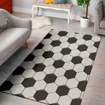 Soccer Ball Texture Print Area Rug