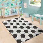 Soccer Ball Texture Print Area Rug