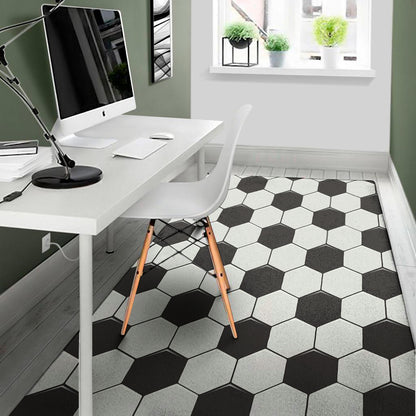 Soccer Ball Texture Print Area Rug