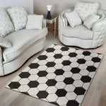 Soccer Ball Texture Print Area Rug