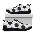 Soccer Ball Print Black Running Shoes