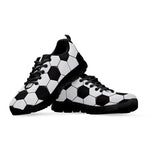 Soccer Ball Texture Print Black Sneakers