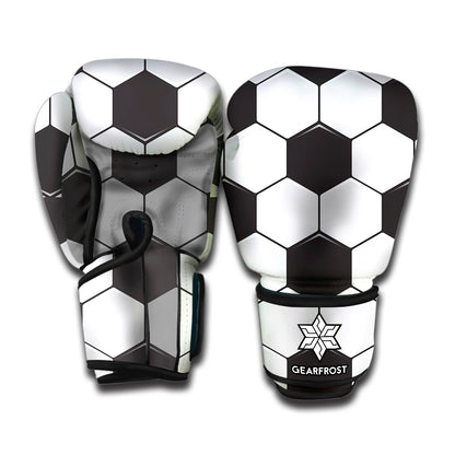 Soccer Ball Texture Print Boxing Gloves
