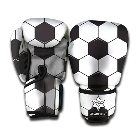 Soccer Ball Texture Print Boxing Gloves
