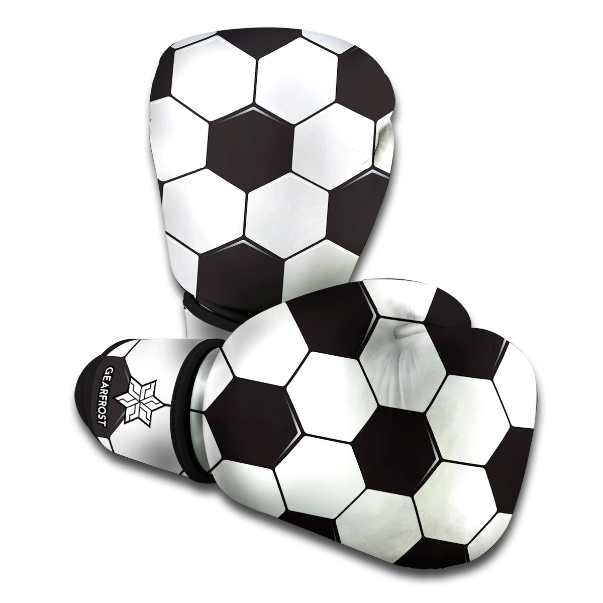 Soccer Ball Texture Print Boxing Gloves