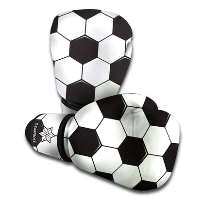 Soccer Ball Texture Print Boxing Gloves