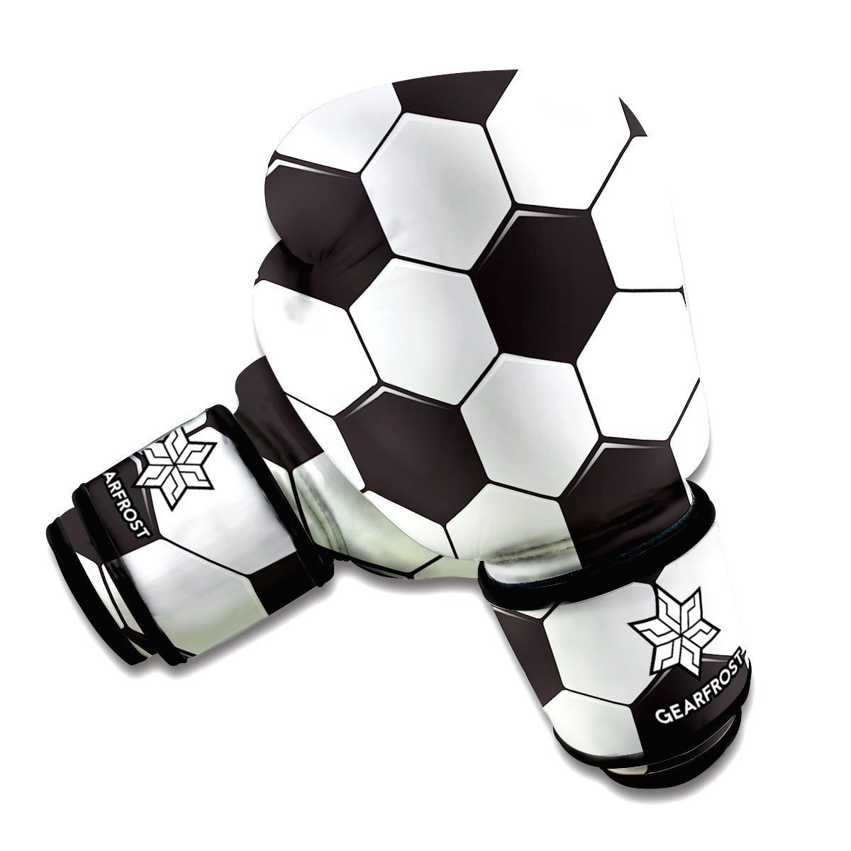 Soccer Ball Texture Print Boxing Gloves