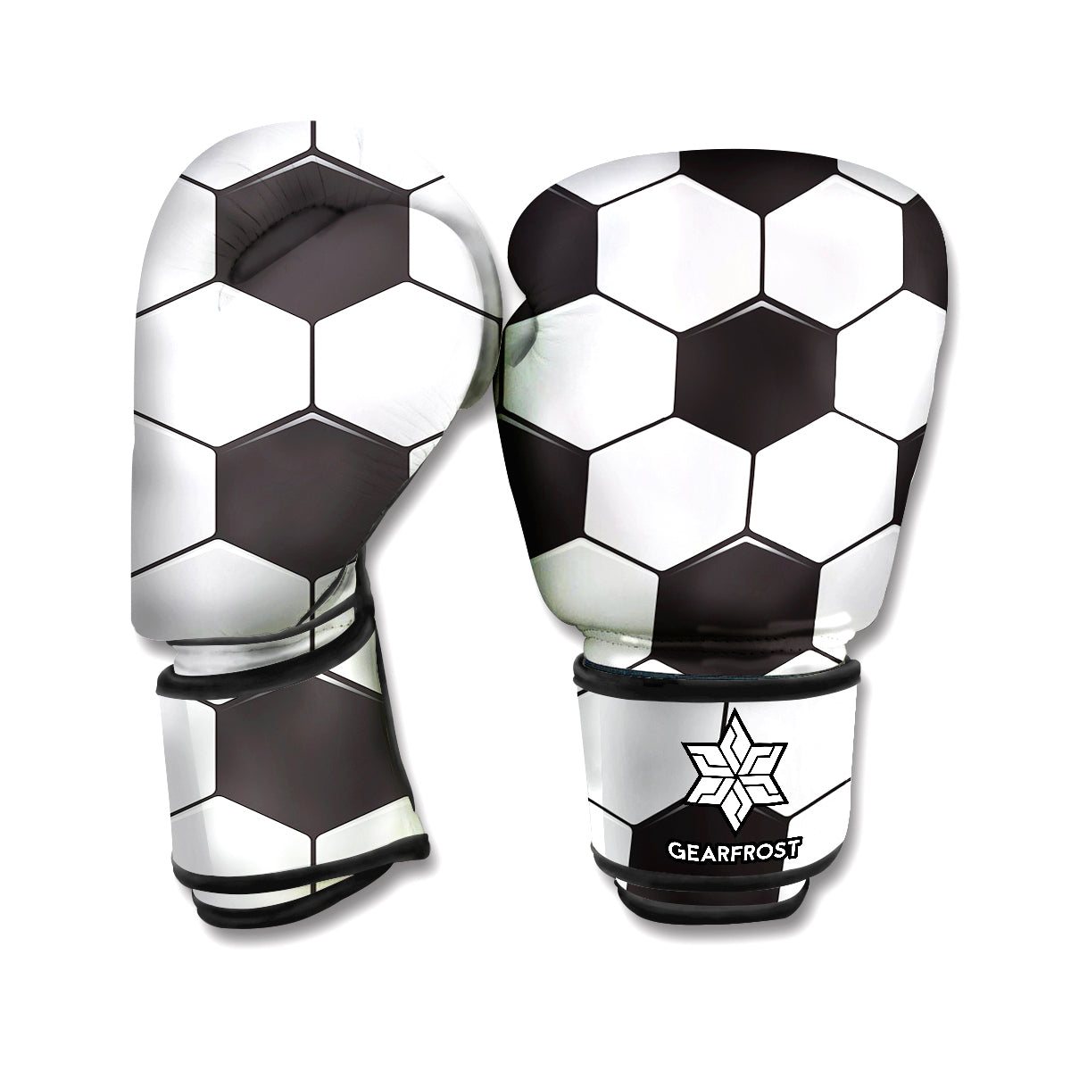 Soccer Ball Texture Print Boxing Gloves