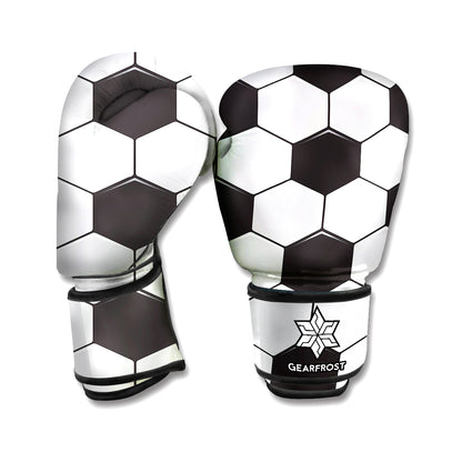 Soccer Ball Texture Print Boxing Gloves