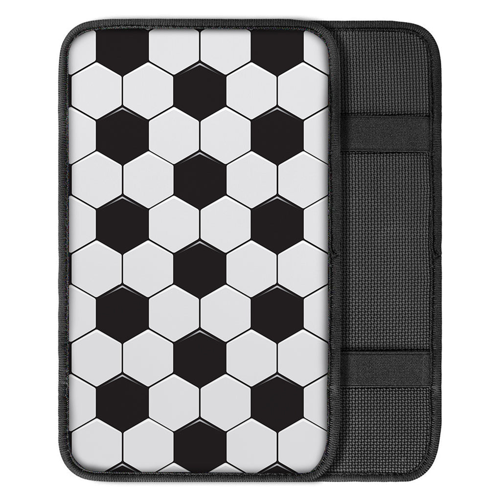Soccer Ball Texture Print Car Center Console Cover