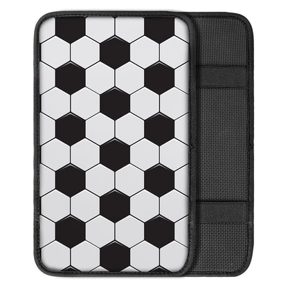 Soccer Ball Texture Print Car Center Console Cover