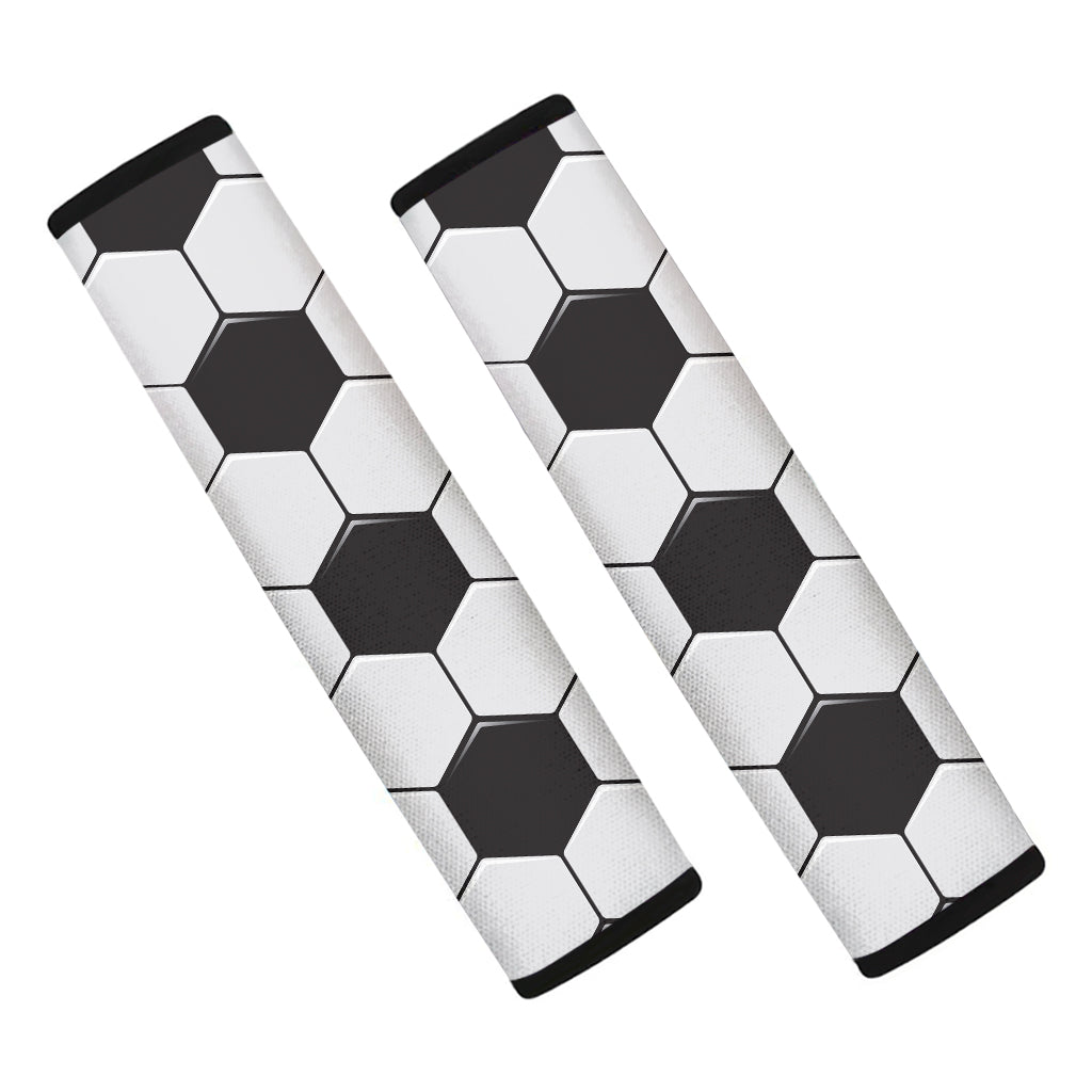 Soccer Ball Texture Print Car Seat Belt Covers