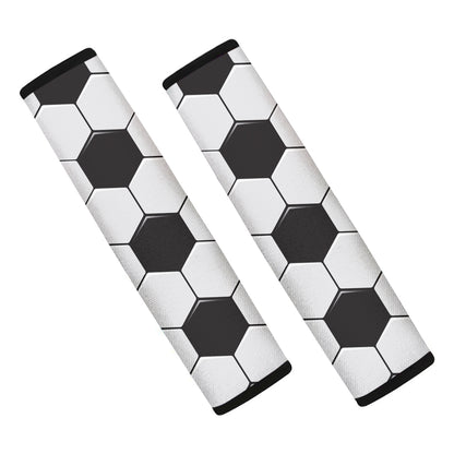 Soccer Ball Texture Print Car Seat Belt Covers
