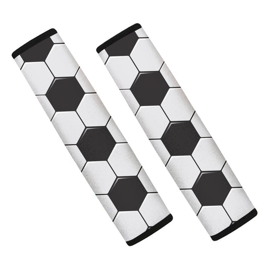 Soccer Ball Texture Print Car Seat Belt Covers