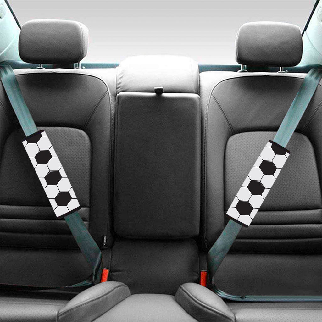 Soccer Ball Texture Print Car Seat Belt Covers