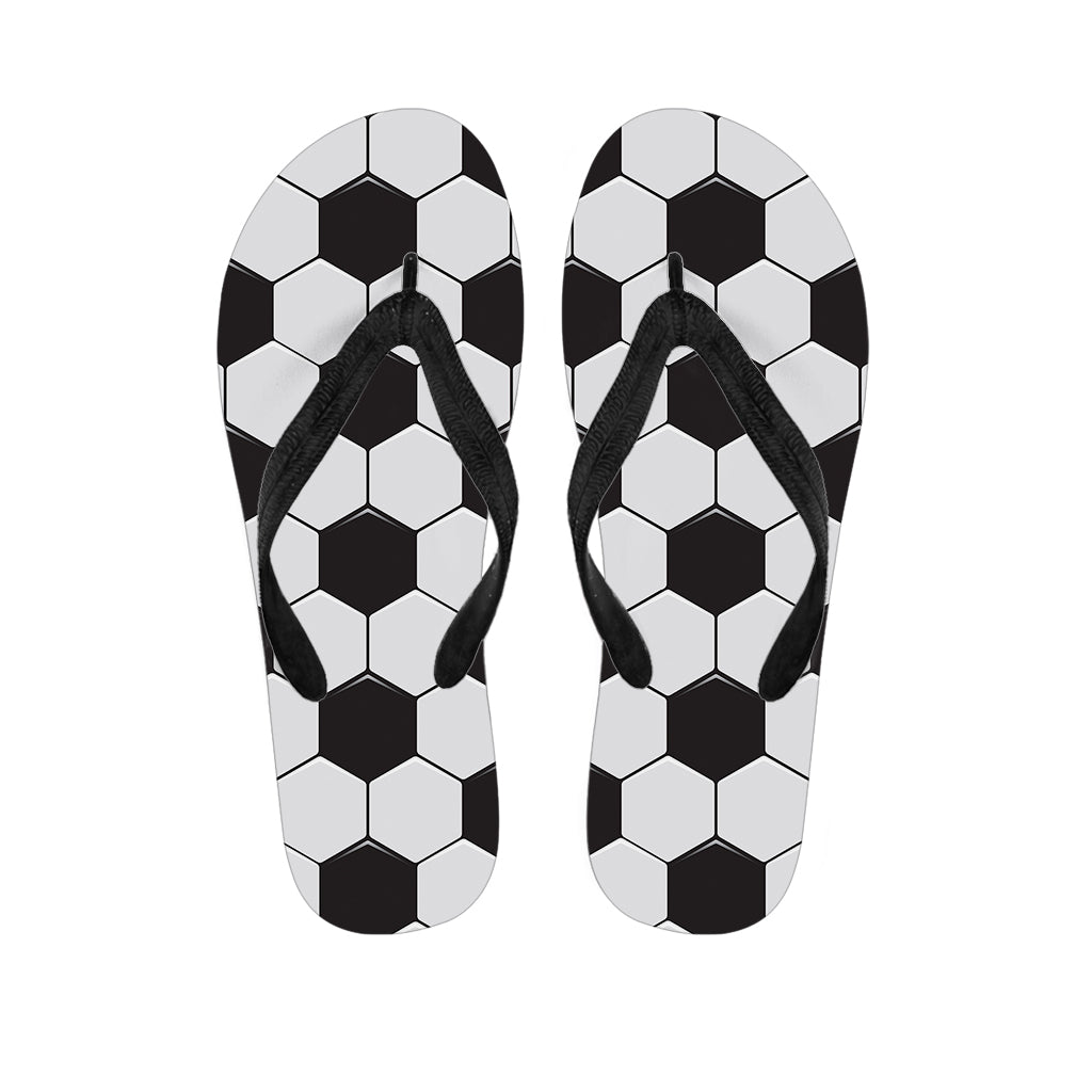 Soccer Ball Texture Print Flip Flops