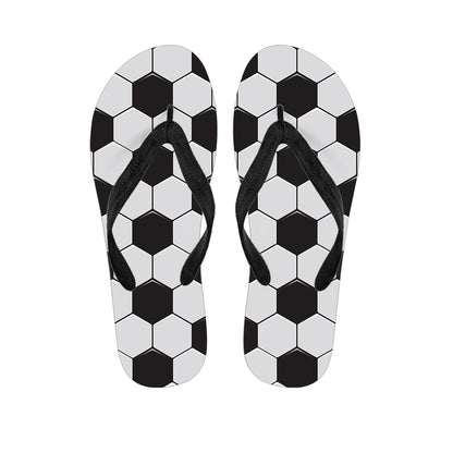 Soccer Ball Texture Print Flip Flops