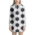 Soccer Ball Print Pullover Hoodie Dress