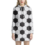 Soccer Ball Texture Print Hoodie Dress
