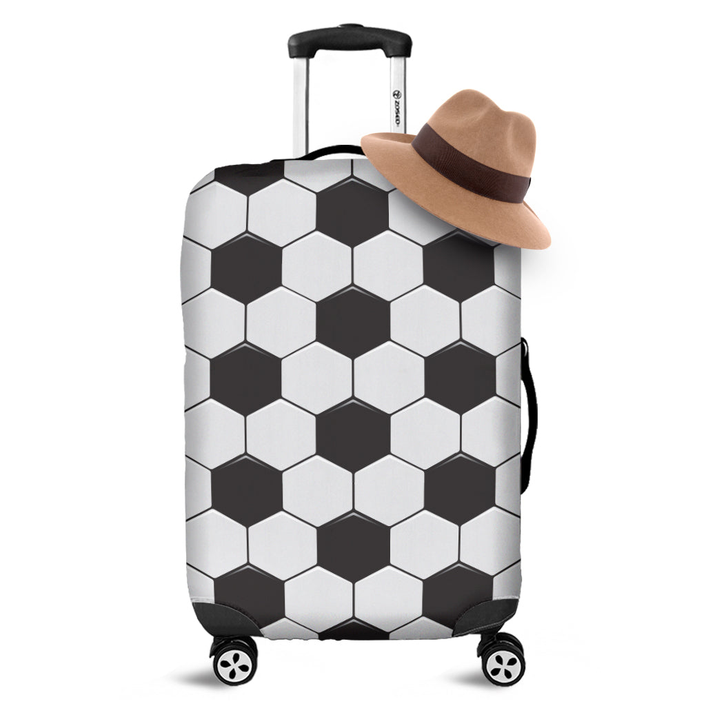 Soccer Ball Texture Print Luggage Cover