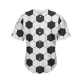 Soccer Ball Print Men's Baseball Jersey