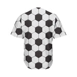 Soccer Ball Texture Print Men's Baseball Jersey