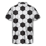 Soccer Ball Texture Print Men's Short Sleeve Shirt