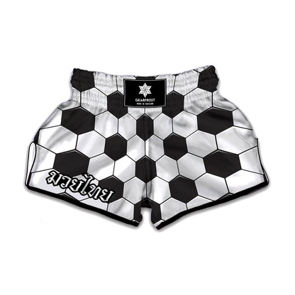 Soccer Ball Texture Print Muay Thai Boxing Shorts