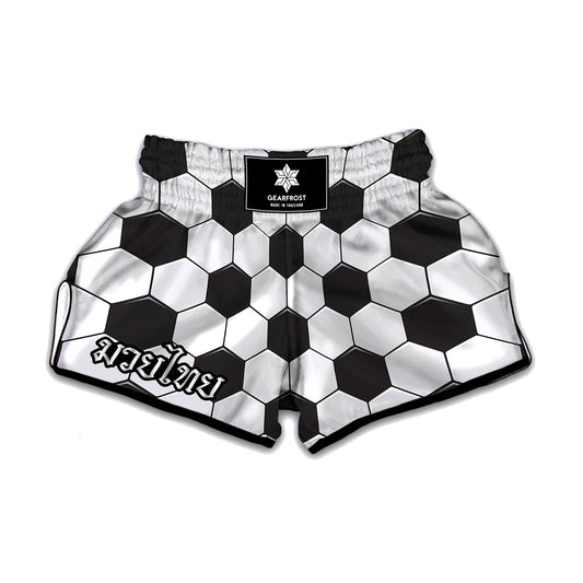 Soccer Ball Texture Print Muay Thai Boxing Shorts