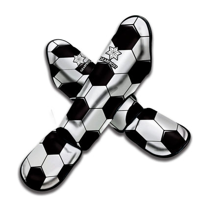 Soccer Ball Texture Print Muay Thai Shin Guard