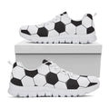 Soccer Ball Print White Running Shoes