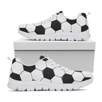 Soccer Ball Texture Print White Sneakers
