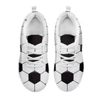 Soccer Ball Texture Print White Sneakers