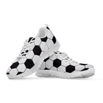 Soccer Ball Texture Print White Sneakers