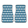 Soft Blue Argyle Pattern Print Front Car Floor Mats