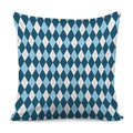 Soft Blue Argyle Pattern Print Pillow Cover