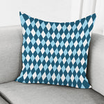 Soft Blue Argyle Pattern Print Pillow Cover